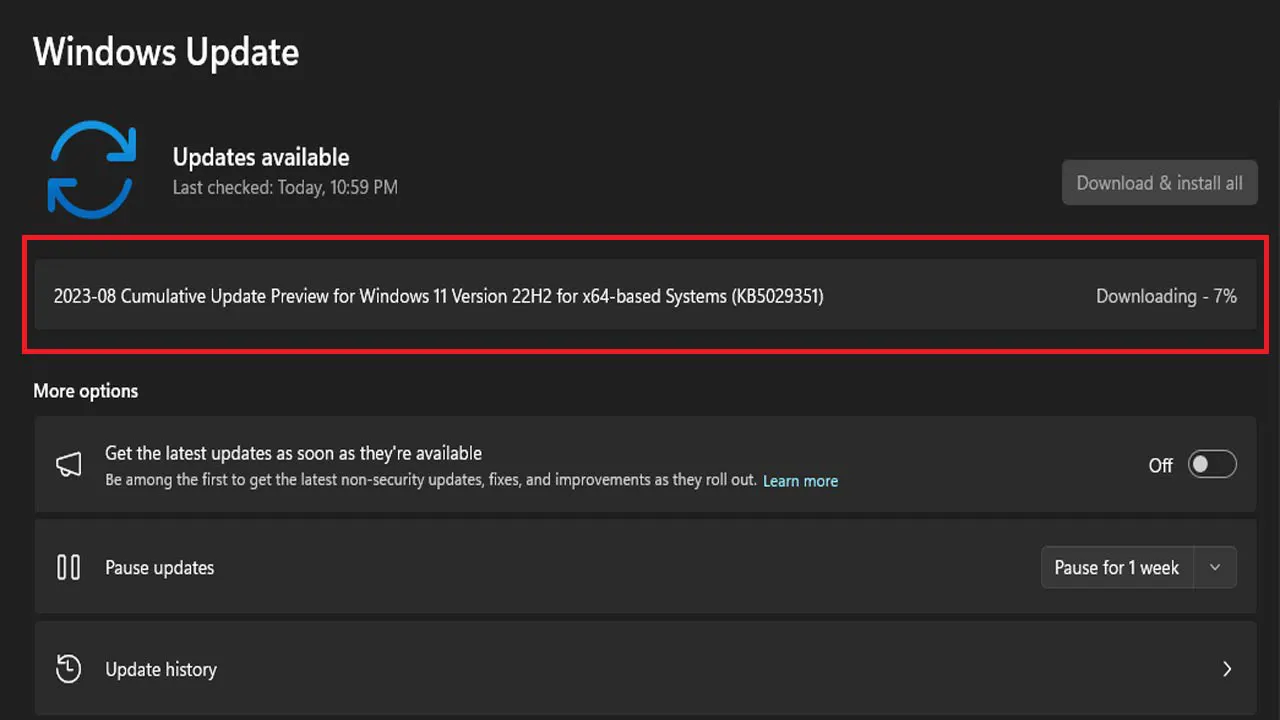 Cara Update Windows 11