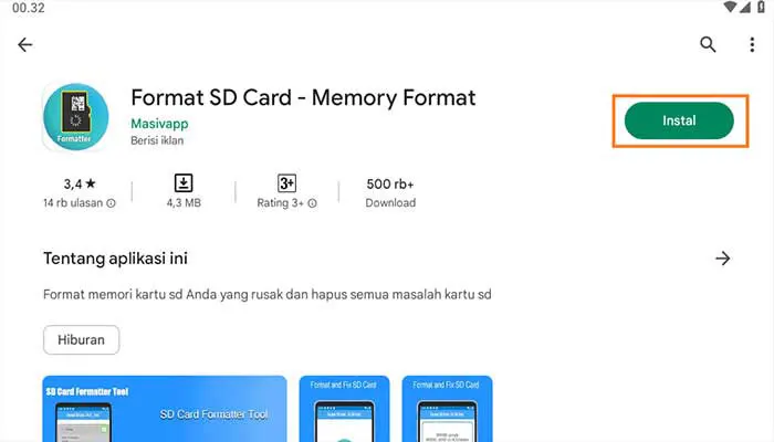 Kartu SD tidak bisa di format