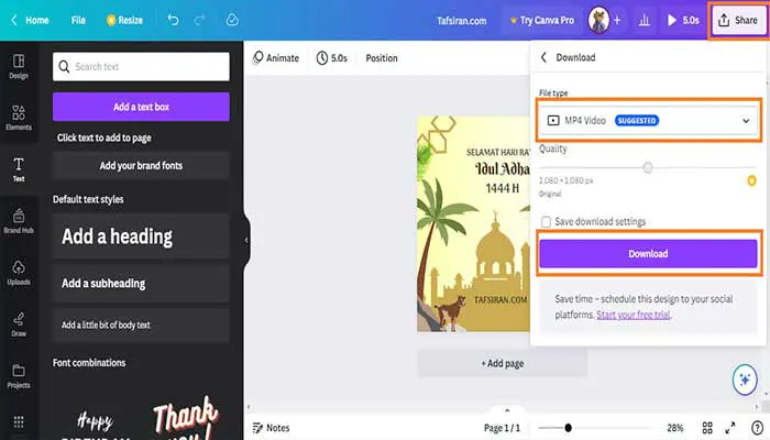Cara Membuat Animasi di Canva