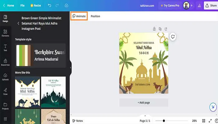 Cara Membuat Animasi di Canva